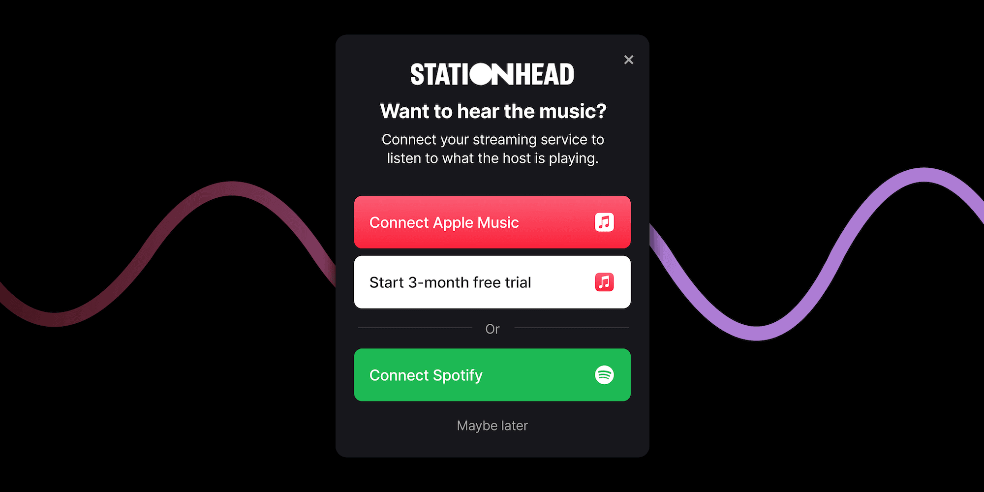 Stationhead Connect Page